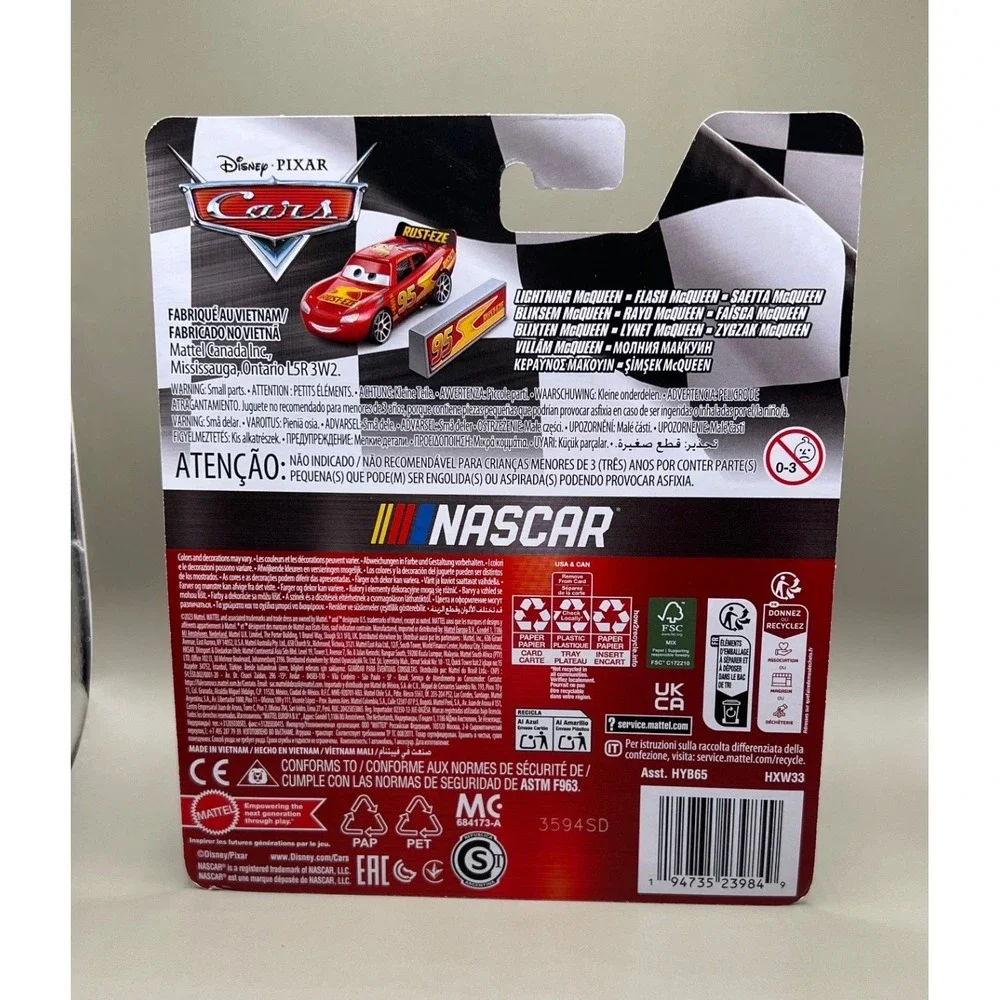 Disney Pixar Cars NASCAR Lightning McQueen Metallic Red Diecast 2024 HYB65 HXW33